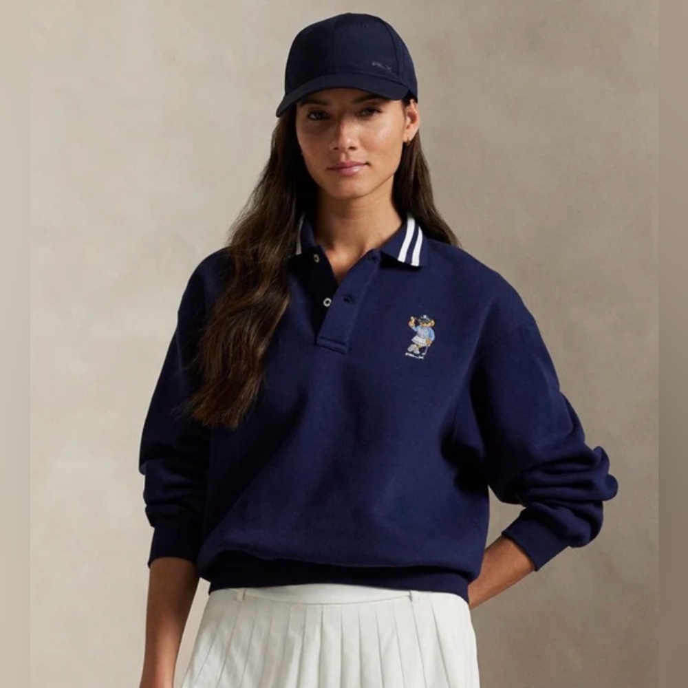 Polo Bear Fleece Long-Sleeve Polo Shirt